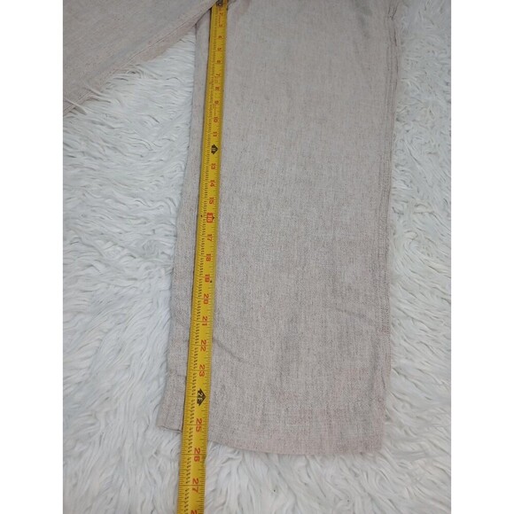 Briggs Women's Size Large  Linen Blend Pull-On Pants, Camel - Picture 9 of 13